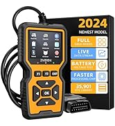 ZMOON ZM201 Professional OBD2 Scanner Diagnostic Tool, Enhanced Check Engine Code Reader with Res...