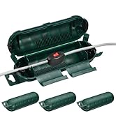 MECCANIXITY 4Pcs Outdoor Extension Cord Safety Cover, IP55 ABS Green Waterproof Electrical Connec...