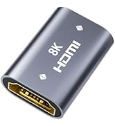 HDMI Coupler 8K Female to Female Connector, 1 Pack HDMI 2.1 Aluminum Adapter, Supports 8K@60Hz / ...