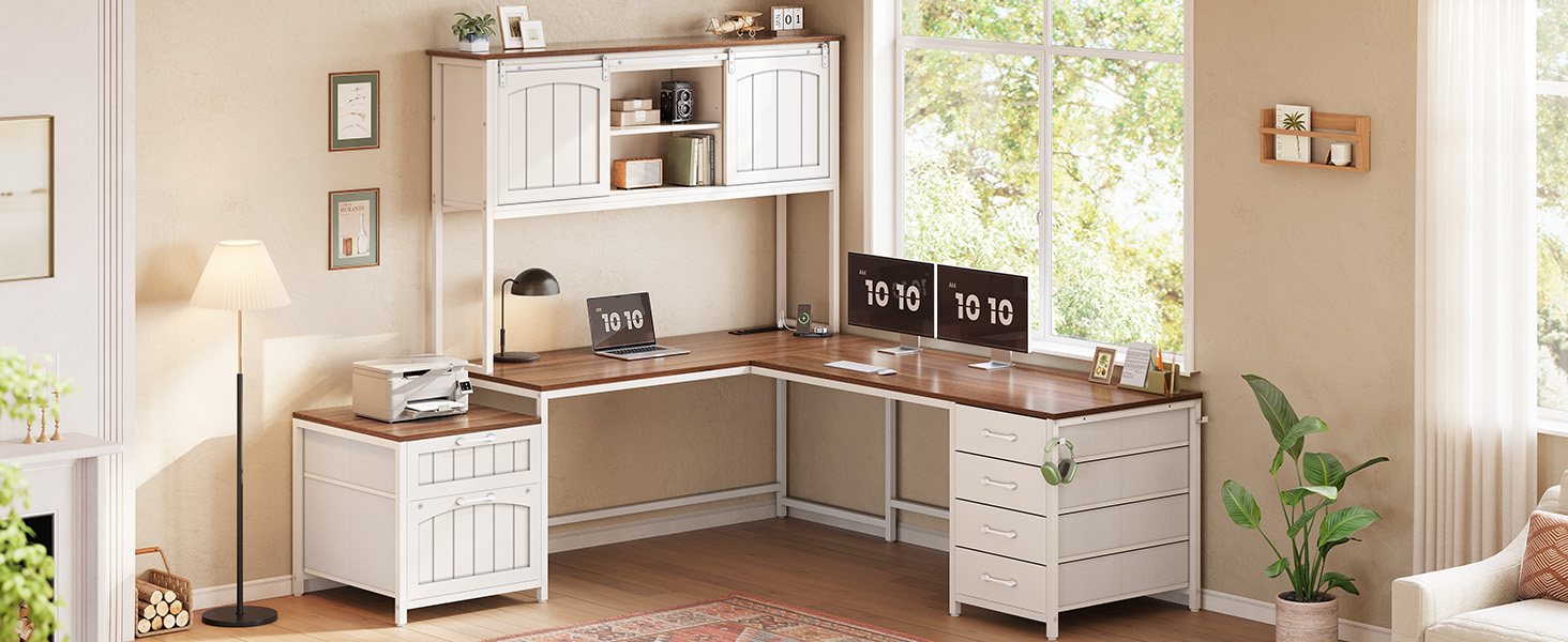 farmhouse l shaped desk
