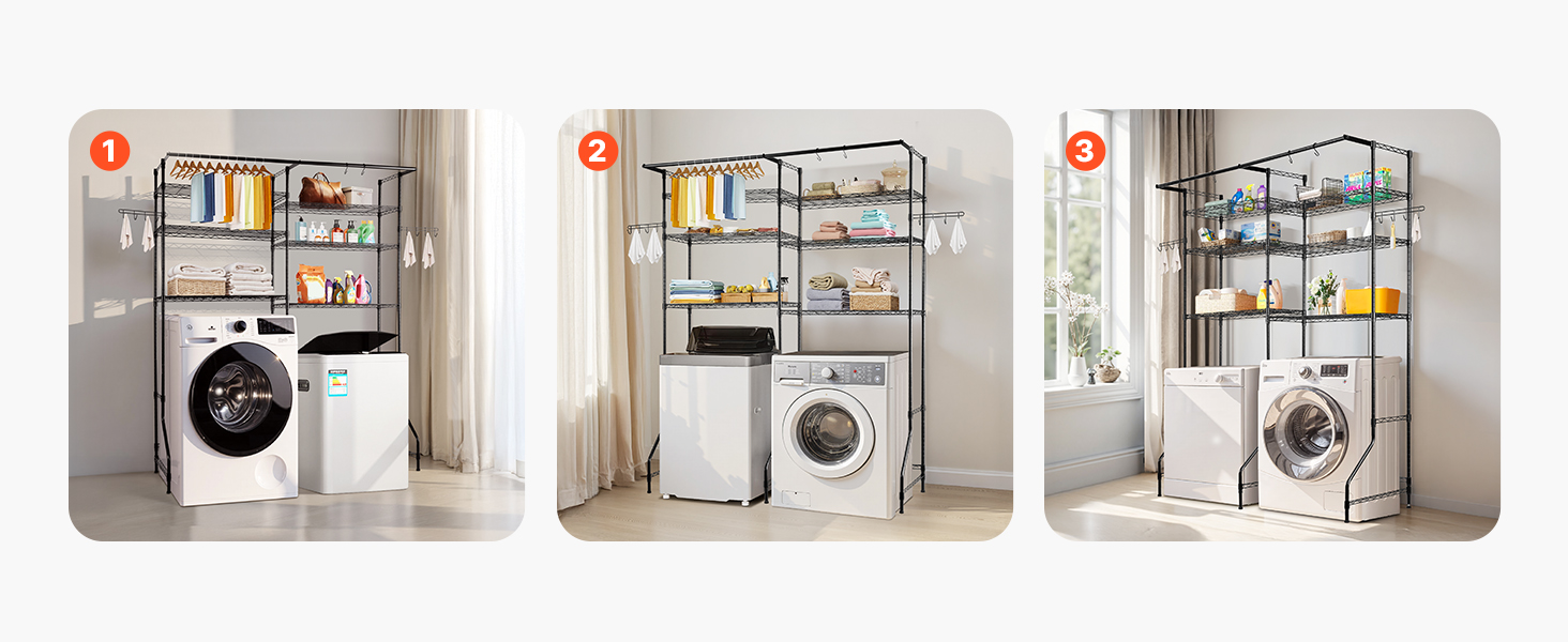washer and dryer storage shelf