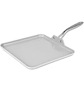 TECHEF - CeraTerra Ceramic Nonstick Square Griddle Pan (PTFE and PFOA Free Ceramic Exterior &amp; Int...