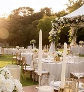 WDF Partyware 350Piece Gold Dinnerware Set for 50 Guests - Gold Plastic Plates with Disposable Cu...