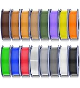SUNLU PLA Plus Filament 16 Color Bundle Multicolor, PLA+ 3D Printer Filament 1.75mm, Mini Spool, ...