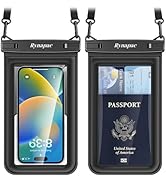 Rynapac Floating Waterproof Phone Pouch [Up to 8.5"] - 2 Pack IPX8 Waterproof Phone Case with Lan...