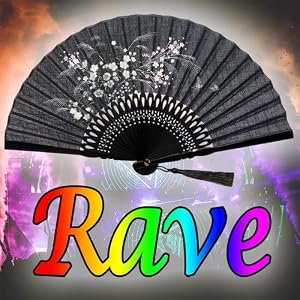 hand folding rave fan for women festival fan hot flash Dance Performance Dec