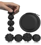 Large Magnetic Sensory Fidget Ball Toy, 4Pcs Silicone Sensory Stress Relief Toys for Adults, Teen...