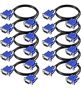XiAyriky VGA Cable 10 Pack, Computer Monitor VGA Cord, VGA Male to Male Cord 1080P Full HD High R...