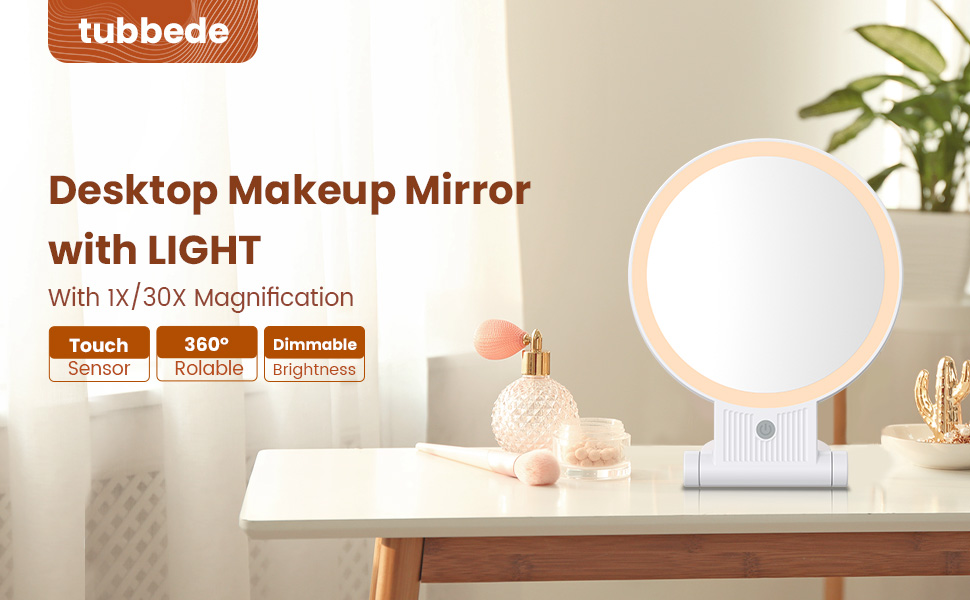 1X/30X Desktop Makeup Mirror