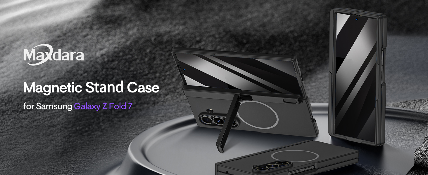 Maxdara for Z Fold 7 Magnetic Case with Kickstand