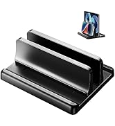 EAXBUX 3 in 1 Vertical Laptop Stand Holder,Adjustable ABS Plastic Desktop Notebook Dock,Vertical ...