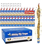 24 Pack Fly Trap, Fruit Fly Traps Indoor for Home, Fly Strips Fly Catcher Fly Tape Fly Paper Fly ...