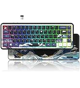 Womier WK60 60% Keyboard, Wireless Mechanical Gaming Keyboard, Kanagawa Keyboard Hot Swappable Ga...
