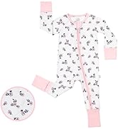 LittleHippo 2-Way Zipper Bamboo Romper, Soft Spandex & Bamboo Viscose One Piece Pajamas, Newborn,...