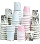 Huifany 600 Pack 3 oz Paper Cups, Colorful Bathroom Cups Disposable Paper Cups, Small Mouthwash C...