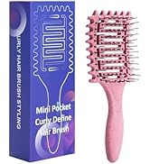 Mini Hair Brush, Travel Hair Brush, Compact Mini Detangler Brush for Easy Styling On-the-Go, Suit...