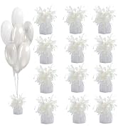 Moretreat Balloon weights, 12 pieces, aluminum foil, suitable for birthday parties, gatherings, w...