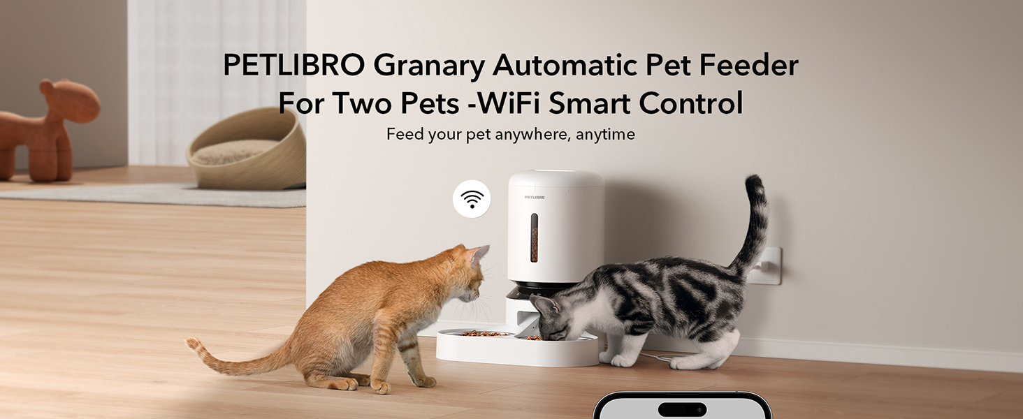 automatic pet feeder for 2 cats