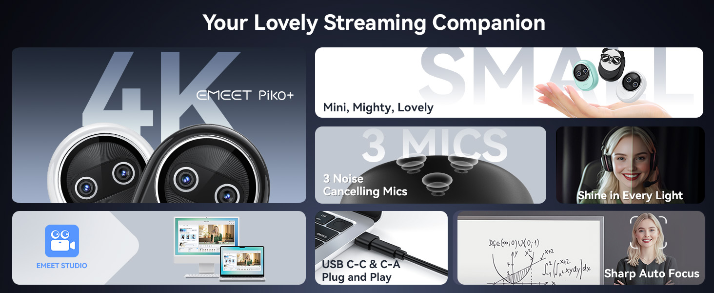 EMEET Piko+, the world&amp;amp;#39;s 1st Dual-Camera AI-Powered 4K Webcam