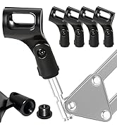 YTDSUP Universal Microphone Clip Holder 4 Pack, Adjustable Mic Clip Holder for Mic Stand Suitable...