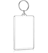 Bwexxt Clear Picture Frame Keychain as Gift Rectangle Shapes Blank Photo Keychains Photo Display ...