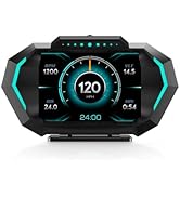 OBD2 Heads Up Display for Car, OBD2 &amp; GPS Speedometer Dual System HUD Digital Speedometer MPH for...