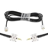 WSOLDMA 1-30M RG58/50-3 RF Coaxial Cable UHF Male to UHF Male Extension Cable for 4G LTE Antenna