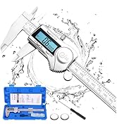 Digital Caliper, Calipers Measuring Tool with IP54 Splash Proof, Micrometer Caliper Digital 6 Inc...