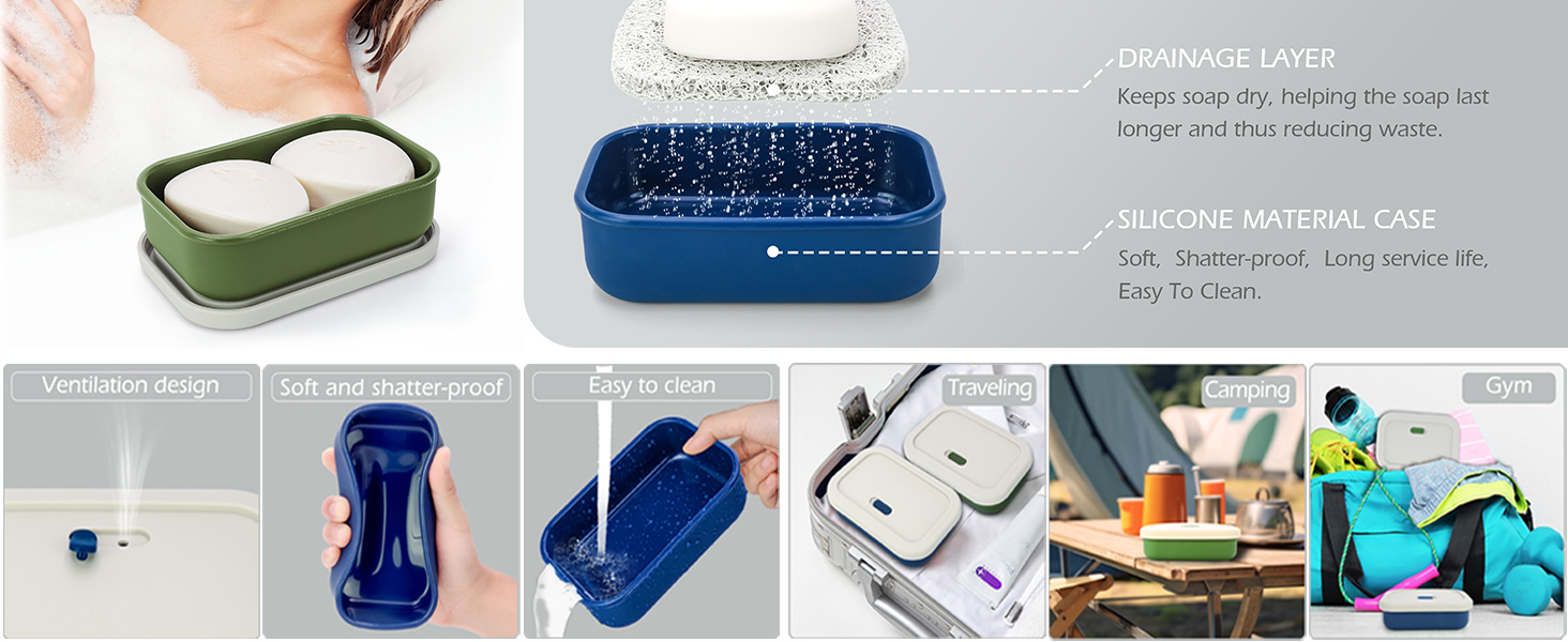 Large Leak Proof Travel Soap Case