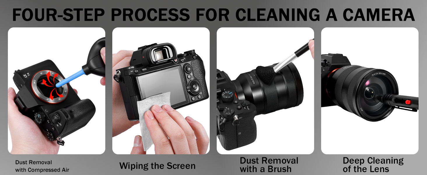 Camera Lens Cleaning Kit - Mirrorless and DSLR Camera Cleaning Kit