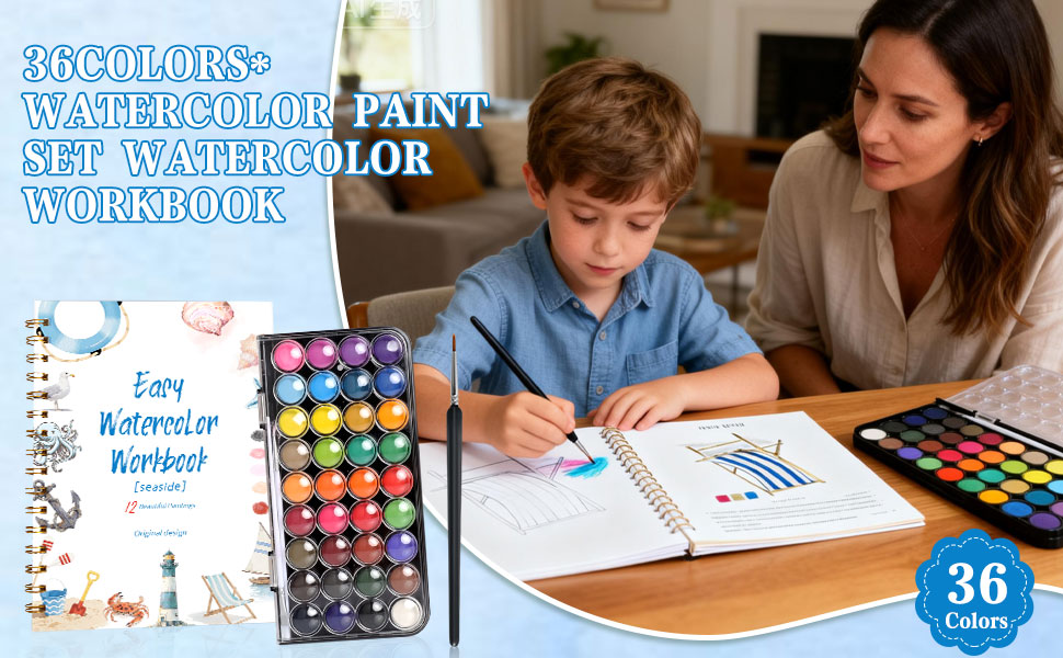 Water Coloring Book Paint Set