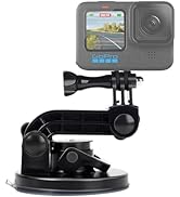 Suptig Suction Cup Mount Compatible for GoPro Hero 13/12/11/10/9/8/7/6/5/4/3/3+/2, Max, Hero+, Se...