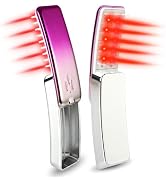 Red Light Hair Comb with Vibration Massage, 635nm Red Light Care, 10M Negative Ions, USB-C Chargi...