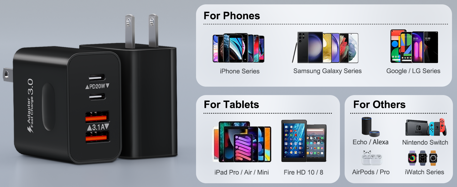 double usb wall charger