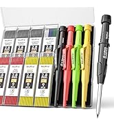 Nicpro 4 Pack CP3000 Carpenter Pencil with Sharpener, Mechanical Pencils Set with 76 Refills, Hea...
