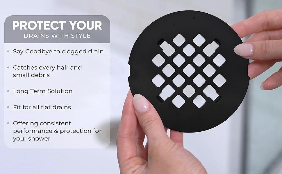 Round shower drain easy flow