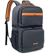 TOURIT Backpack Cooler with Double Decks, Insulated Cooling Bag for Lunch, Waterproof Lightweight...