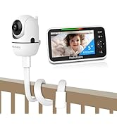 HelloBaby Baby Monitor No WiFi with Mount, 5'' Screen and 30-Hour Battery Life with VOX Mode, Bab...