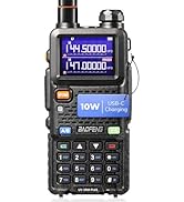 BAOFENG UV-5RM Plus 10W Ham Radio, Dual Band Two Way Radio, UHF VHF NOAA FM AM(Airband) 1.25M Rec...