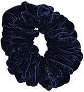 Motique Accessories Navy Blue Jumbo Velvet Scrunchie