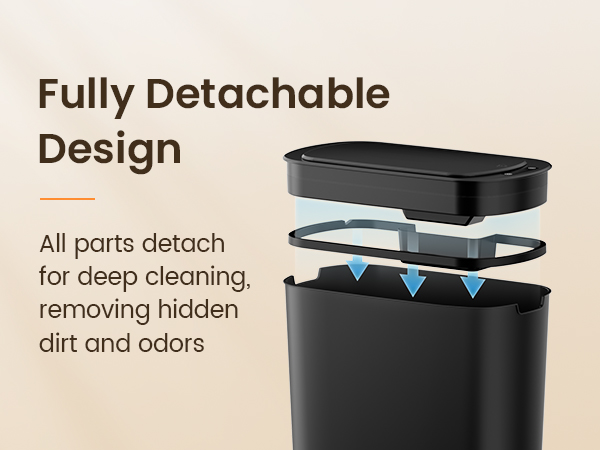 Automatic Motion Sensor Bathroom Trash Can with Lid