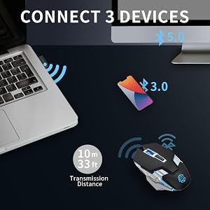 3 mode wireless mouse