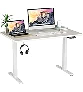 Tangkula Dual Motor Electric Standing Desk, 48 x 30 Inch Height Adjustable Sit Stand Computer Wor...
