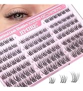 Natural Lash Clusters 8-12MM Short Eyelash Clusters Wispy Lashes Clusters with Clear Band C-Curly...