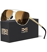 LUENX Aviator Sunglasses for Men Women Polarized New Shades Large Metal Frame - UV 400 Protection