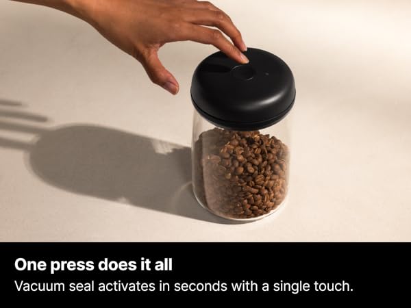 one press does it all vacuum seal activates in second with a single touch