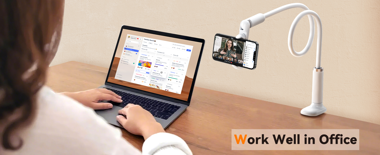 lazy phone mount for desk,work well in office,free your hands