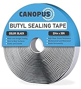CANOPUS Butyl Seal Tape, Black, 0.75in x 30ft, Heavy Duty, Waterproof Sealant Putty Tape, Rubber ...