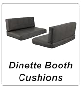Dinette Booth Cushions. Gunmetal Suprima faux leather, 40 inches.