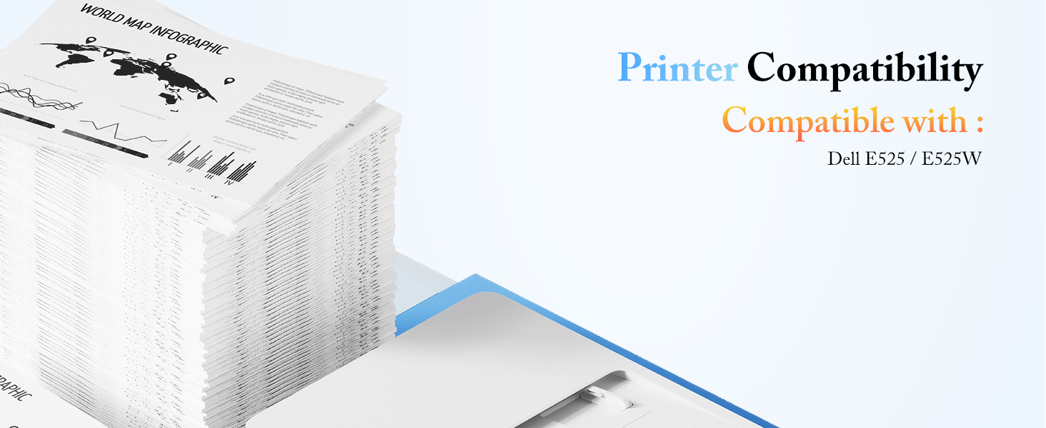 use with E525W Color Laser Printer (1 Black, High Yield)